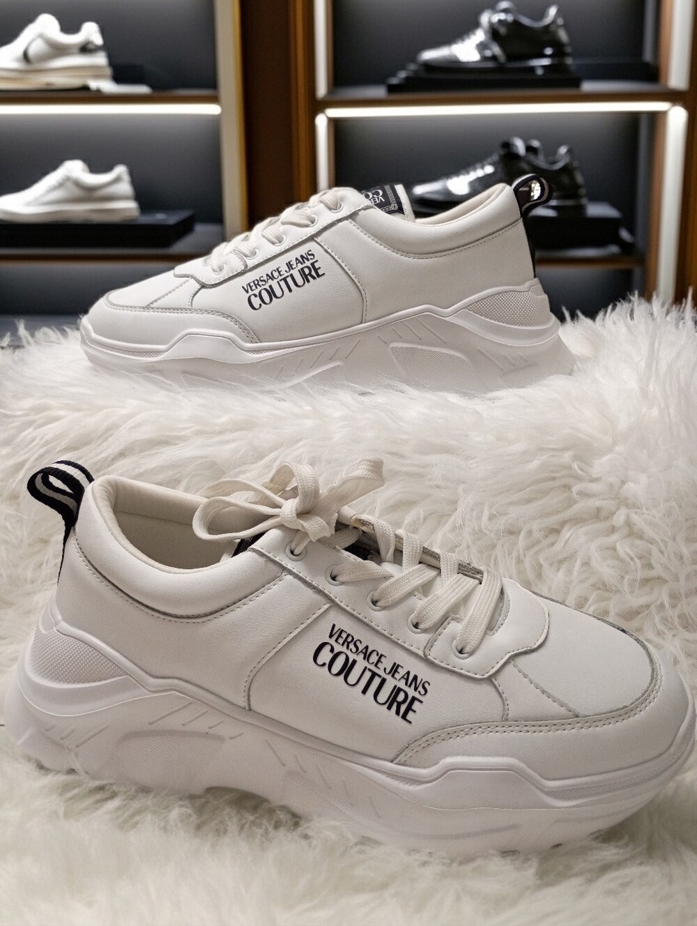 Versace Jeans Couture White Men's Size 8 Chunky Sneakers